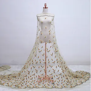 wholesale 2019 New design african mesh embroidery tulle lace fabric