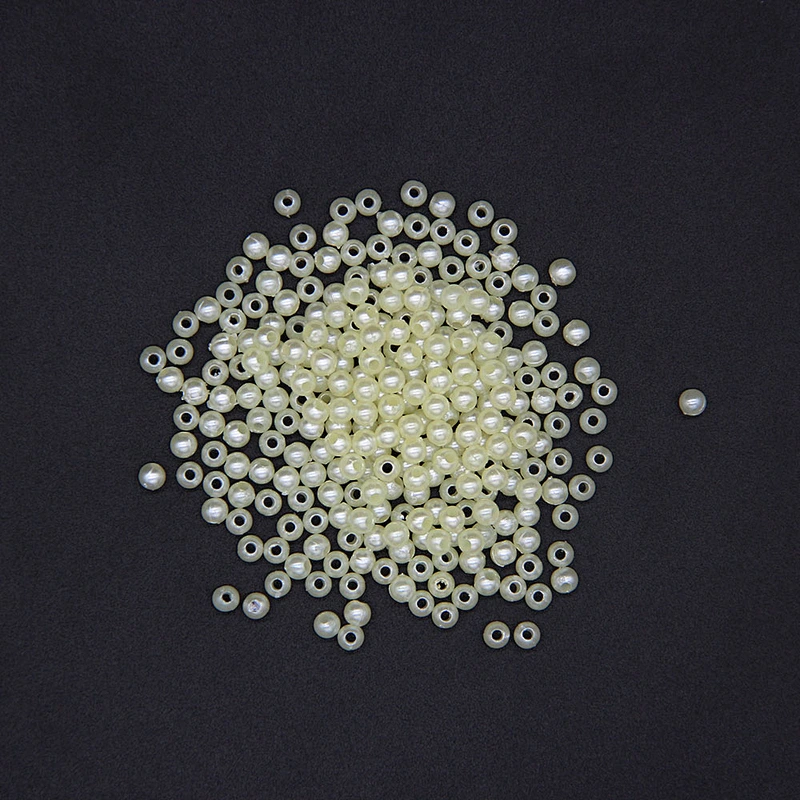 New Silvery Dyeing Color Spherical 5mm Plastic ABS Beads