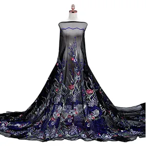 African Embroidery Mesh Lace Fabric 2019 High Quality Nigerian Lace Fabric For Women