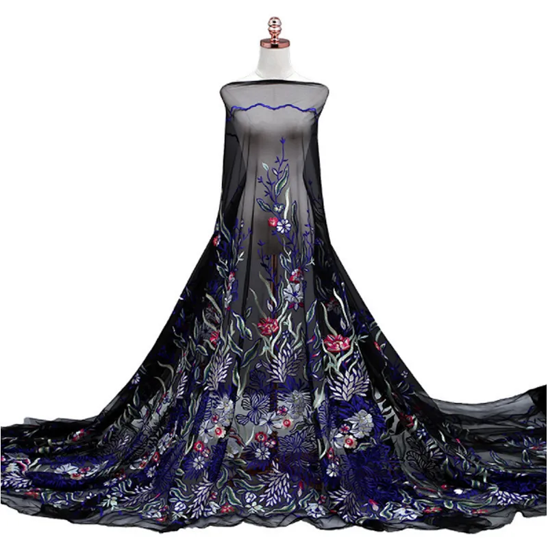 African Embroidery Mesh Lace Fabric 2019 High Quality Nigerian Lace Fabric For Women