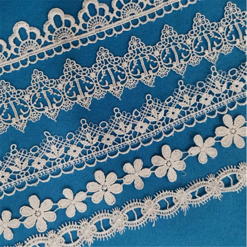 15yard  2cm Chemical Embroidery  Polyester Lace for Cloth