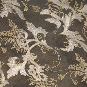 2019 african mesh net embroidery sequins tulle lace fabric