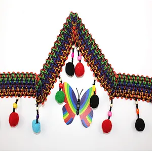 wholesale 7.5 cm  more colors curtain thin tassel lace trim