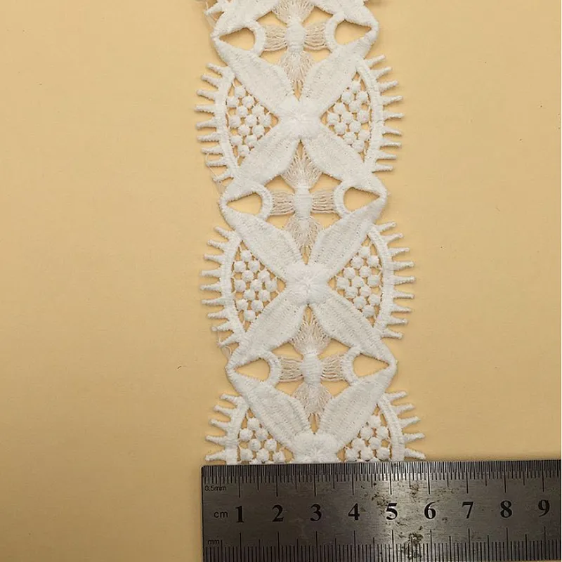 Factory Directly Provide African Flower Polyester Chemical  lace For Women Wedding Dress Lace
