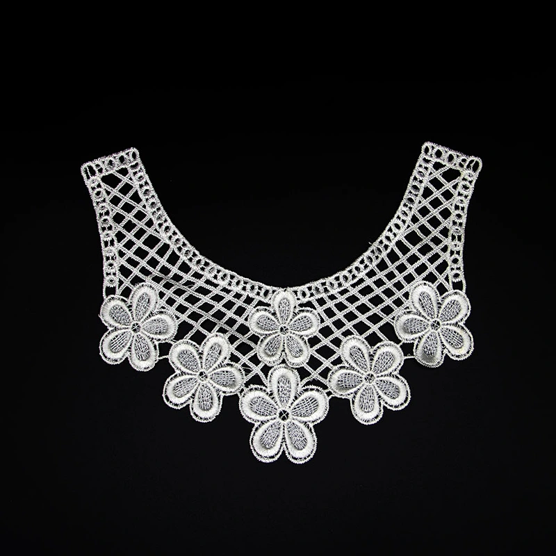 12cm  2019 New Style Polyester Collar Vivid Decorative Flower pattern Lace