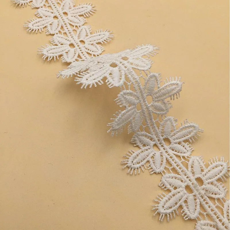 OEM Custom Polyester Cotton African French Chemical Embroidered Lace Trim