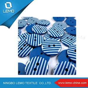 Navy and White Striped Buttons