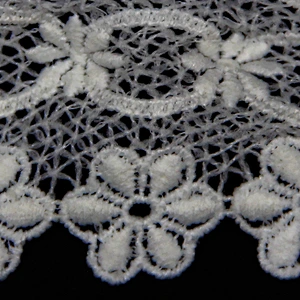 7cm Mesh Decorative Flowers Pattern Embroidery Milk Yarn Lace