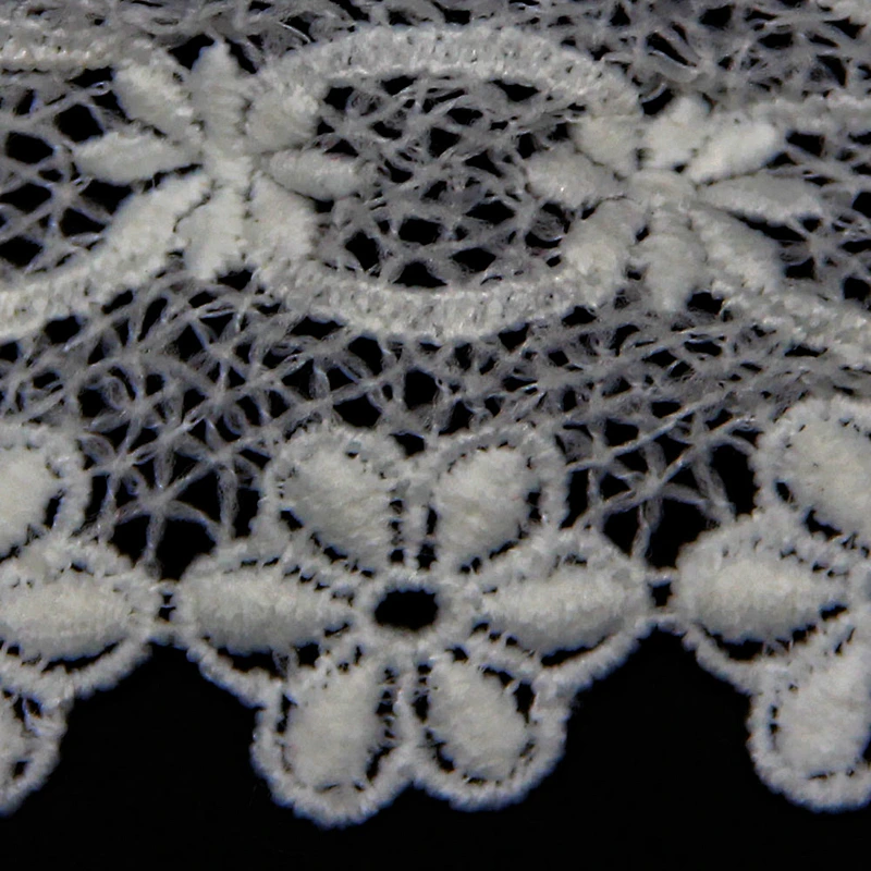 7cm Mesh Decorative Flowers Pattern Embroidery Milk Yarn Lace