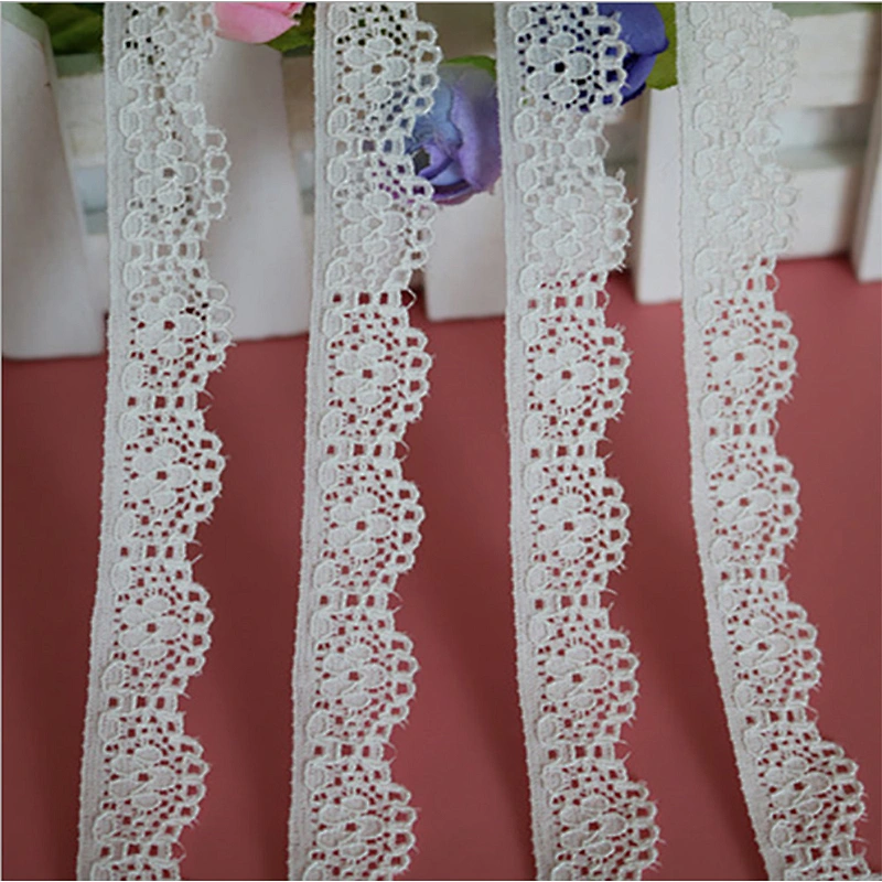1.6CM Elastic Scallop Spandex Nylon  Lace Trim