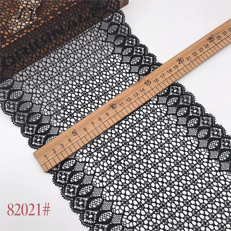 Fashion hot sale 22*300cm black&white french eyelash floral lemo lace