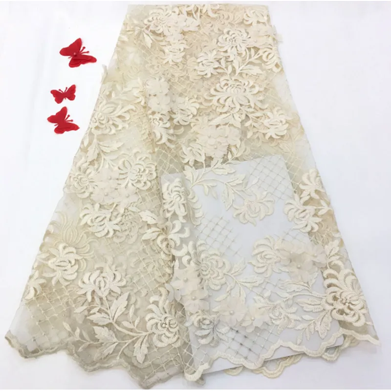 2019 wedding fabrics new beaded multicolor lace fabric beaded embroidery wholesale
