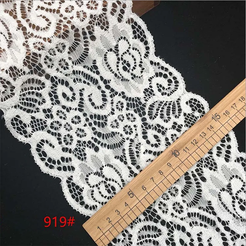 Fashion hot sale elastic black&white french eyelash floral lemo lace