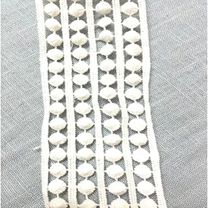 2019 fashion lace trim cotton chemical lace for dress