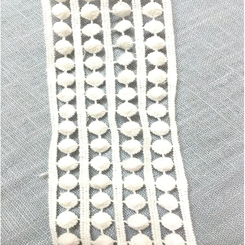 2019 fashion lace trim cotton chemical lace for dress