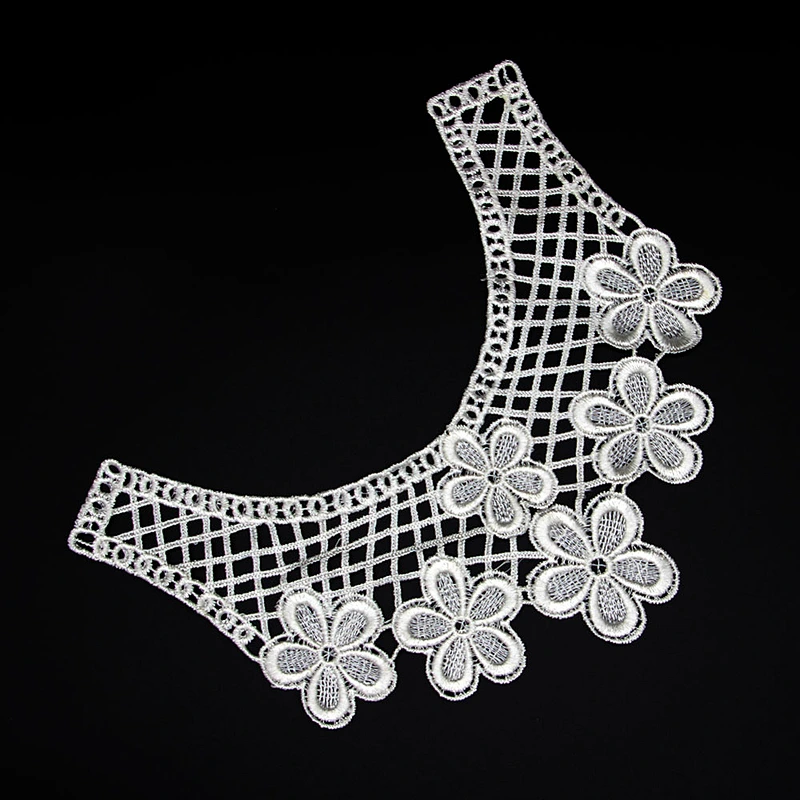 12cm  2019 New Style Polyester Collar Vivid Decorative Flower pattern Lace