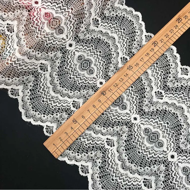 Fashion hot different size 100%  nylon french eyelash lace trim