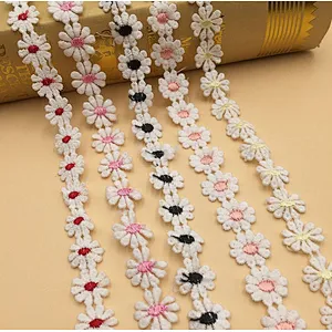 lace fabric flower chemical lace trim for lace dress