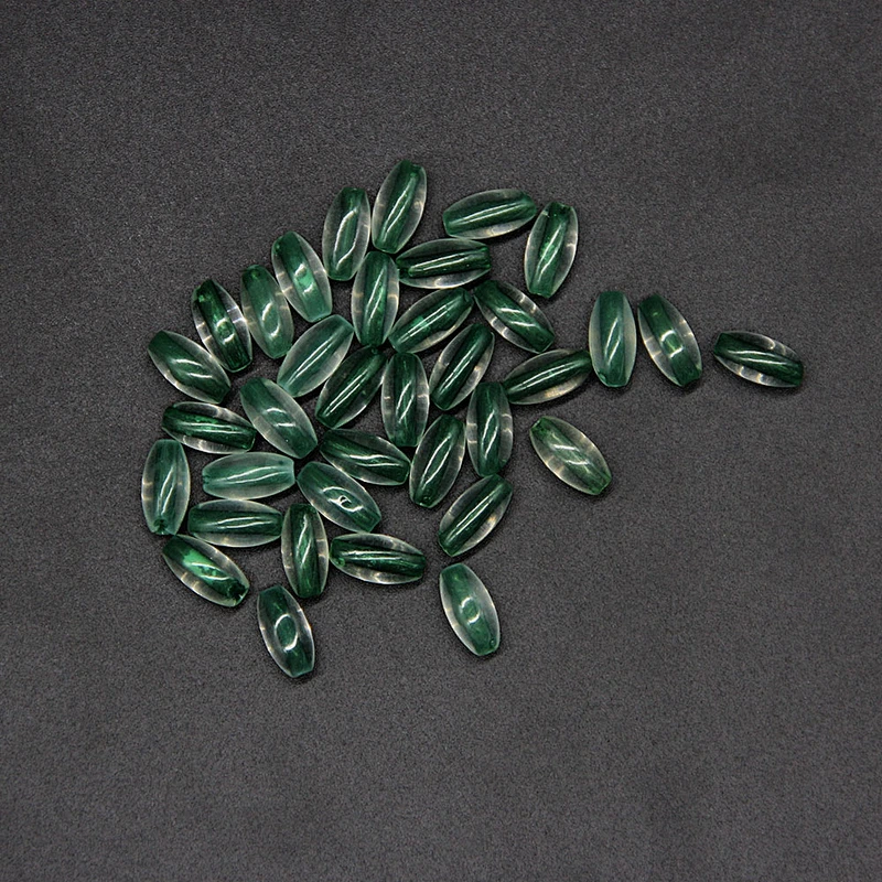 Spindle Shape 12mm New Fashion Green ABS Plastic Beads