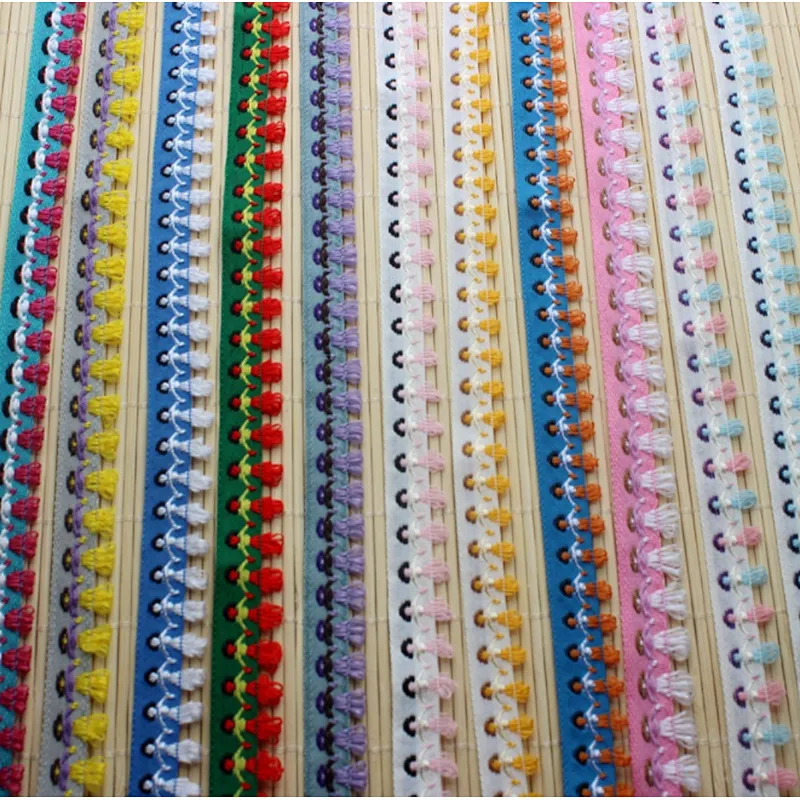 wholesale african 1.5cm national costume lace trim embroidery  jacquard ribbon