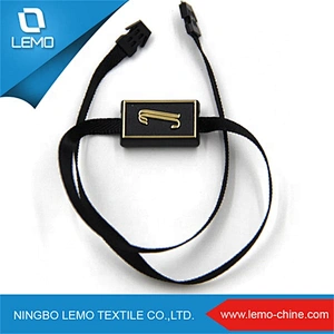 Manufacture High Quality Custom Embossed Logo luggage Nylon Plastic Seal Lock Hang Tag String