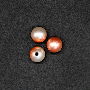 Mixed Red and White Colors Dyeing Round 8mm Plastic Pearl Beads