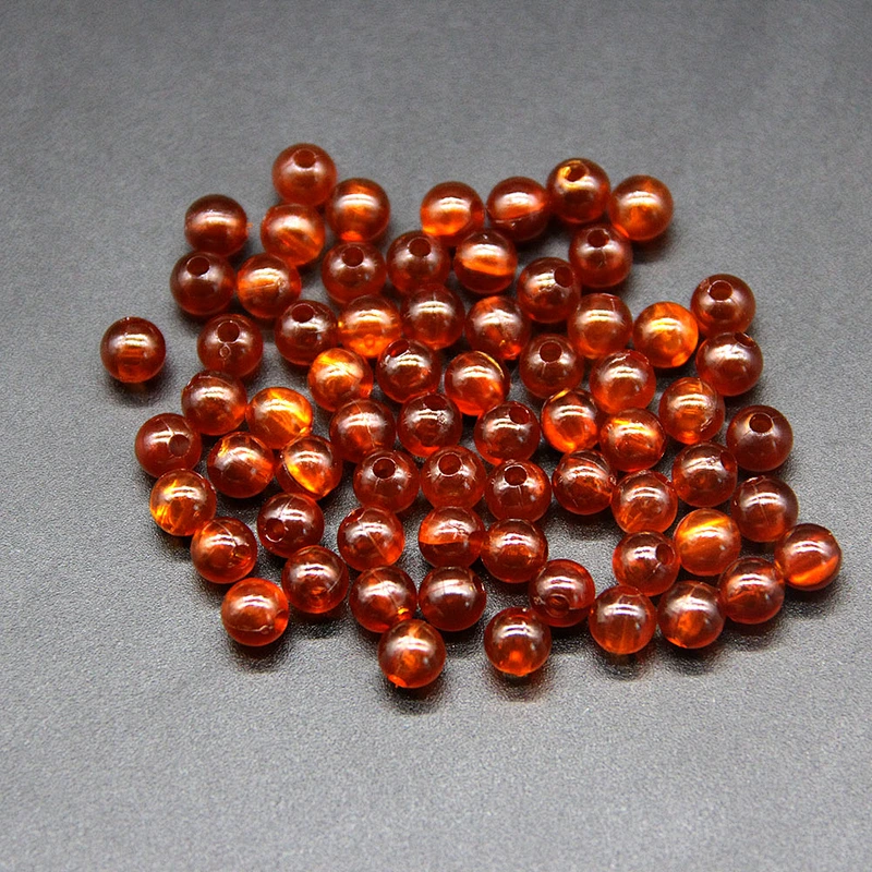 Reddish Brown Color 5mm Spherical with One Hole Plastic Pearl ABS Beads