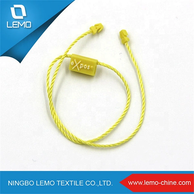 Wholesale Custom Brand Name Logo Garment Aluminium Metal Hang Tags Seal String for Clothing and Bags