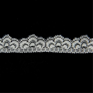 1.6cm Nylon Spandex Elastic Floral Lace Ribbon