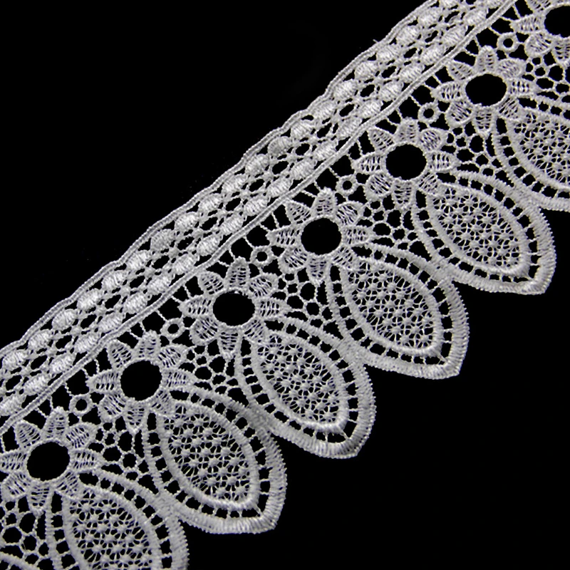 12cm Chemical Embroidery Lace with Plam Design
