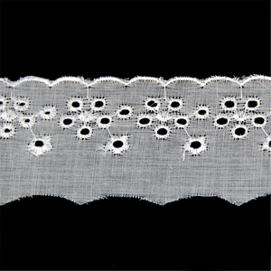 Wholesale White TC Swiss Lace for Cloth Decoration