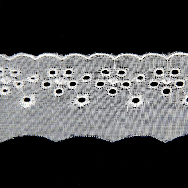 Wholesale White TC Swiss Lace for Cloth Decoration