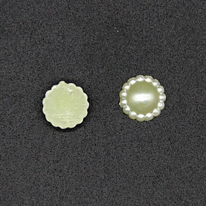 New Silvery 8mm Hemispherical Decorative ABS Pearl Beads