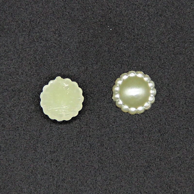 New Silvery 8mm Hemispherical Decorative ABS Pearl Beads