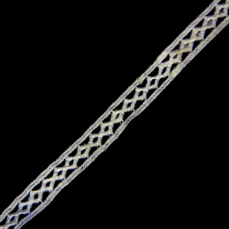 1.5cm Clear Crossover Lines Pattern Chemical Milk Yarn Lace