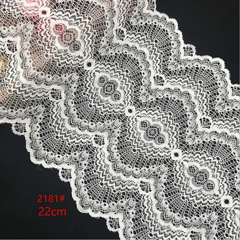 Fashion hot different size 100%  nylon french eyelash lace trim