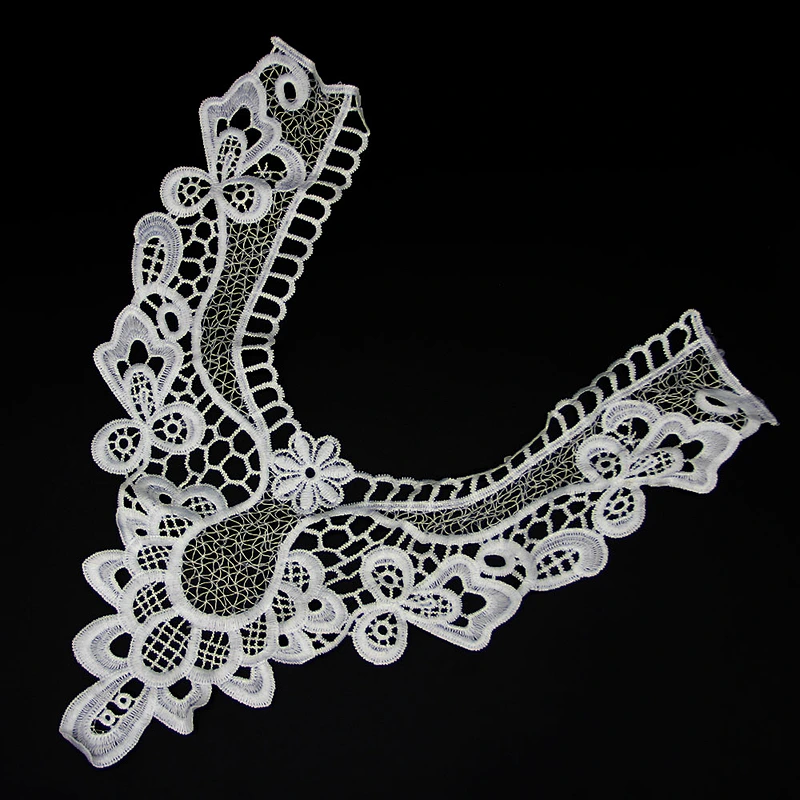 20cm Assorted Leaf Patterns decoration Milk Yarn Collar Lace