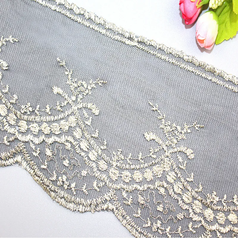 12cm net chemical lace fabric for wedding dress