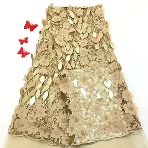 2019 high quality best selling new design applique mesh lace fabric wedding fabric