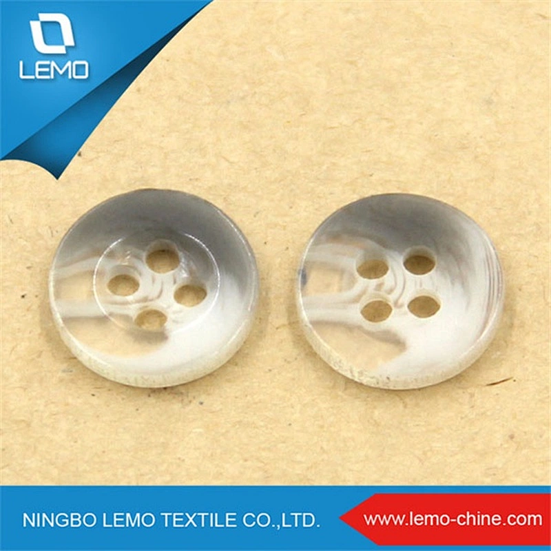 White 4 holes Round Button For T-shirt