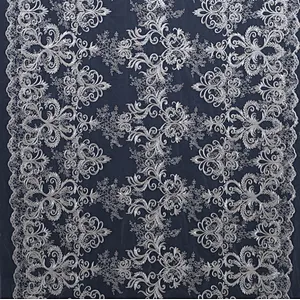 goodlooking high quality african embroidery wedding lace fabric tulle mesh