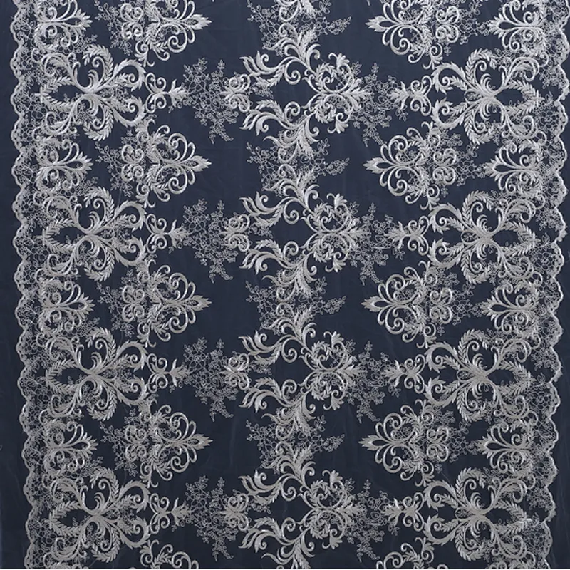 goodlooking high quality african embroidery wedding lace fabric tulle mesh