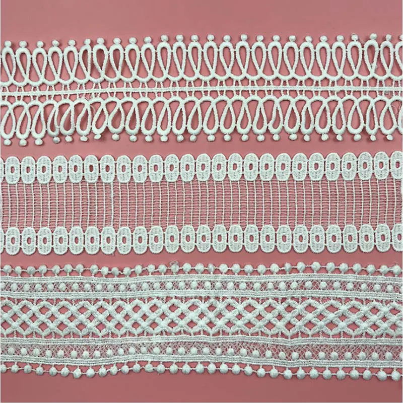 french border chemical embroidery lace trimming for dress