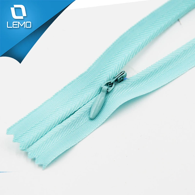 woven tape nylon invisible zipper for garment and home textile