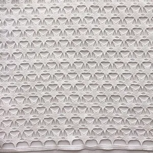 133CM Free Sample  100% Cotton Swiss Voile Guipure  Embroidery Lace Fabric