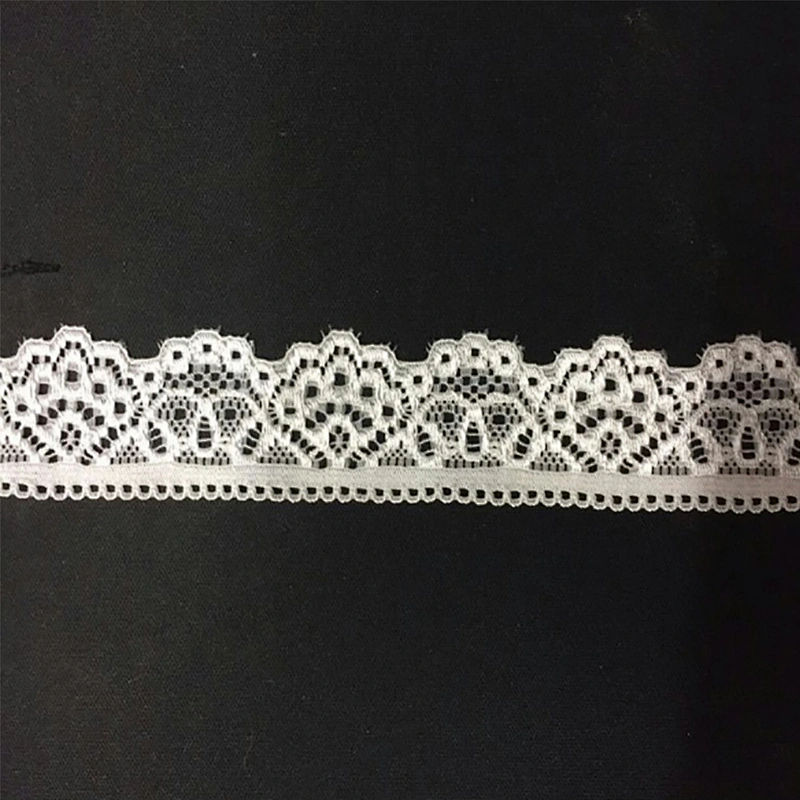 2.5CM Elastic Spandex Nylon  Lace Trim