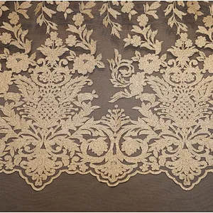 Wholesale garment fabric african fancy embroidery net  lace dress fabric