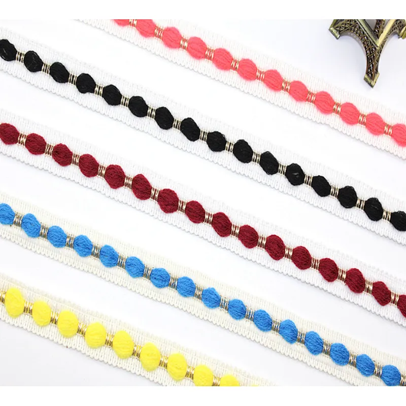 hot sales 2cm african woven polyester lace trim