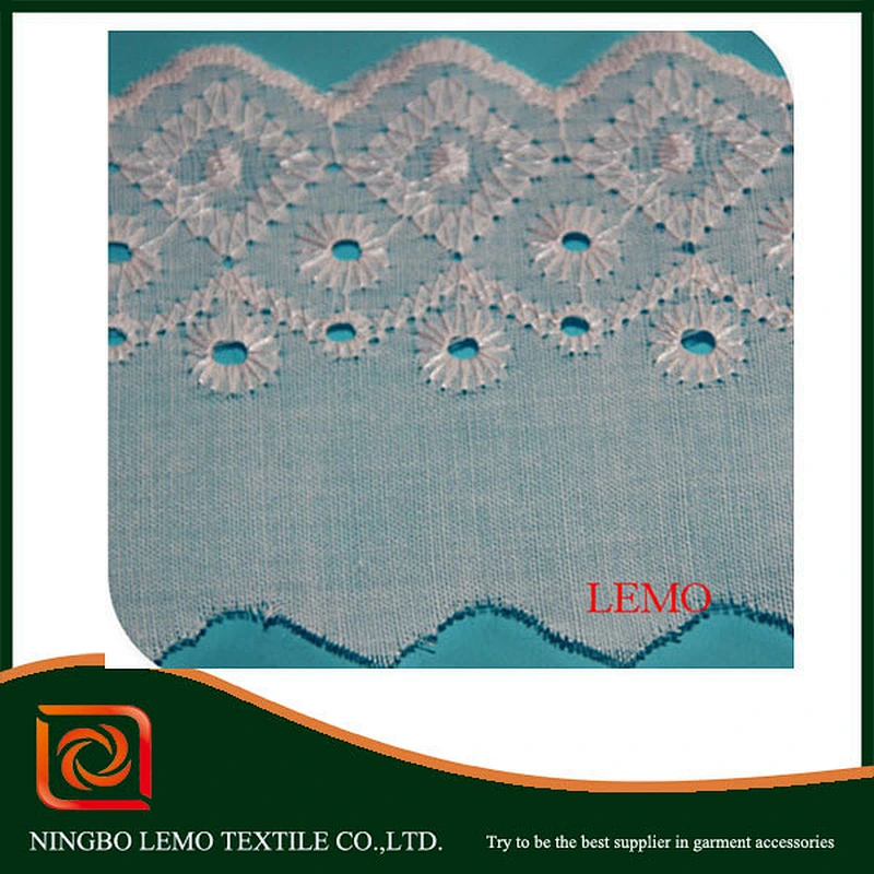 White Embroidery Nylon TC french Lace