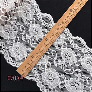 Fashion hot sale different styles 15.5*200cm 21*200cm black&white french eyelash floral lemo lace